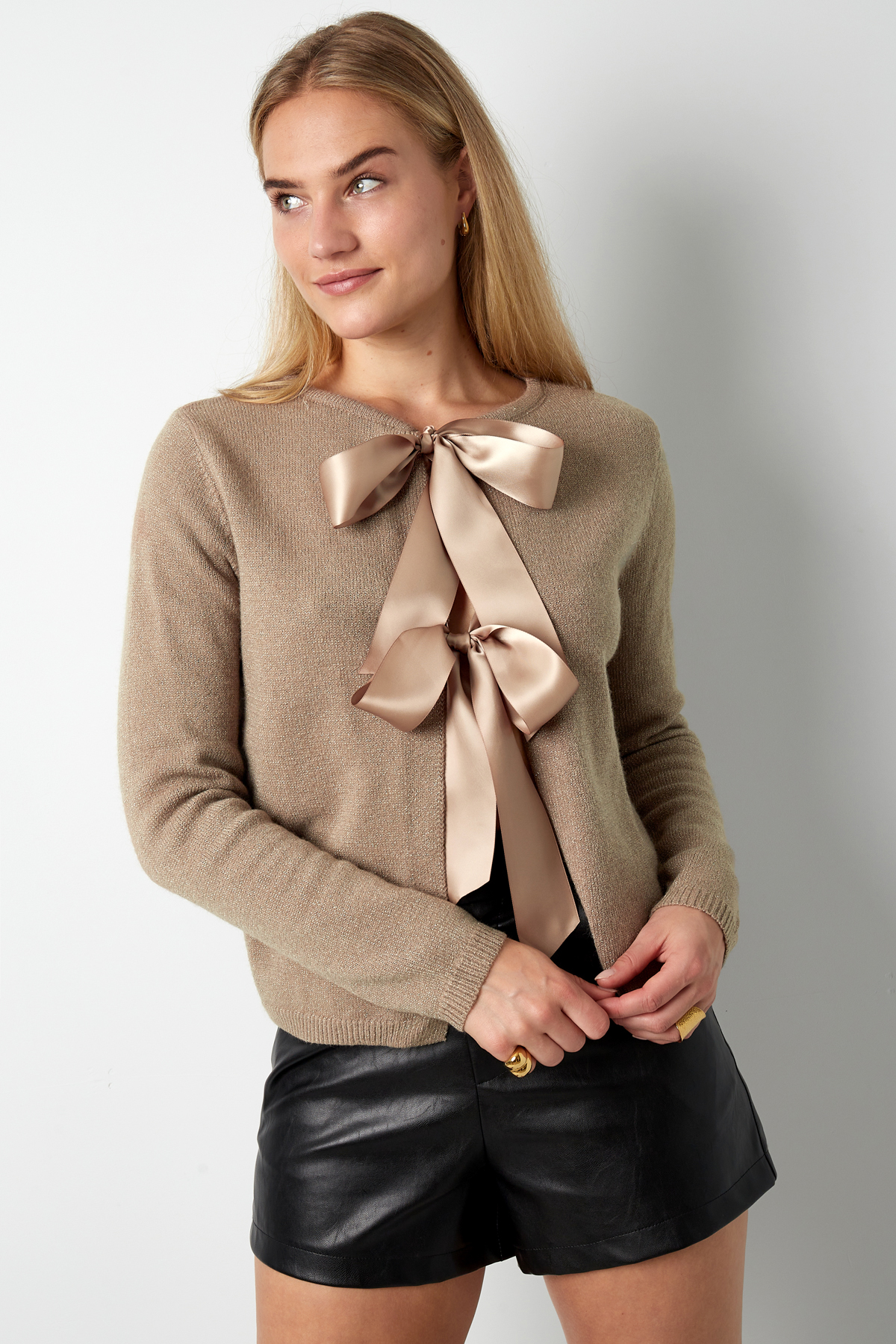 Ribbon Romance cardigan - camel Picture6